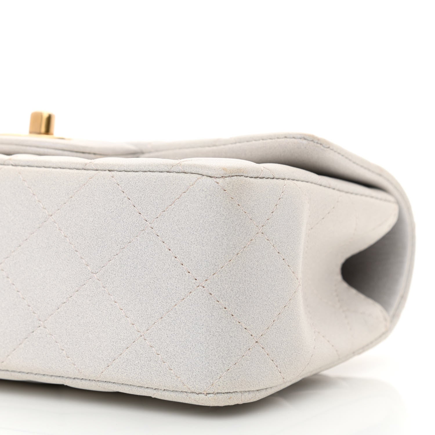 Chanel Iridescent Lambskin Quilted Mini Top Handle Rectangular Flap White 11 of 12