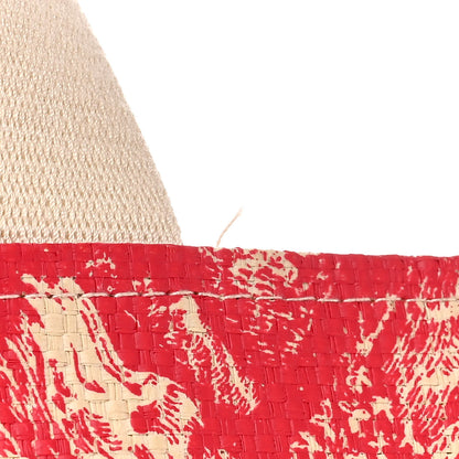 Christian Dior Straw Dioriviera Tote Red 9 of 10
