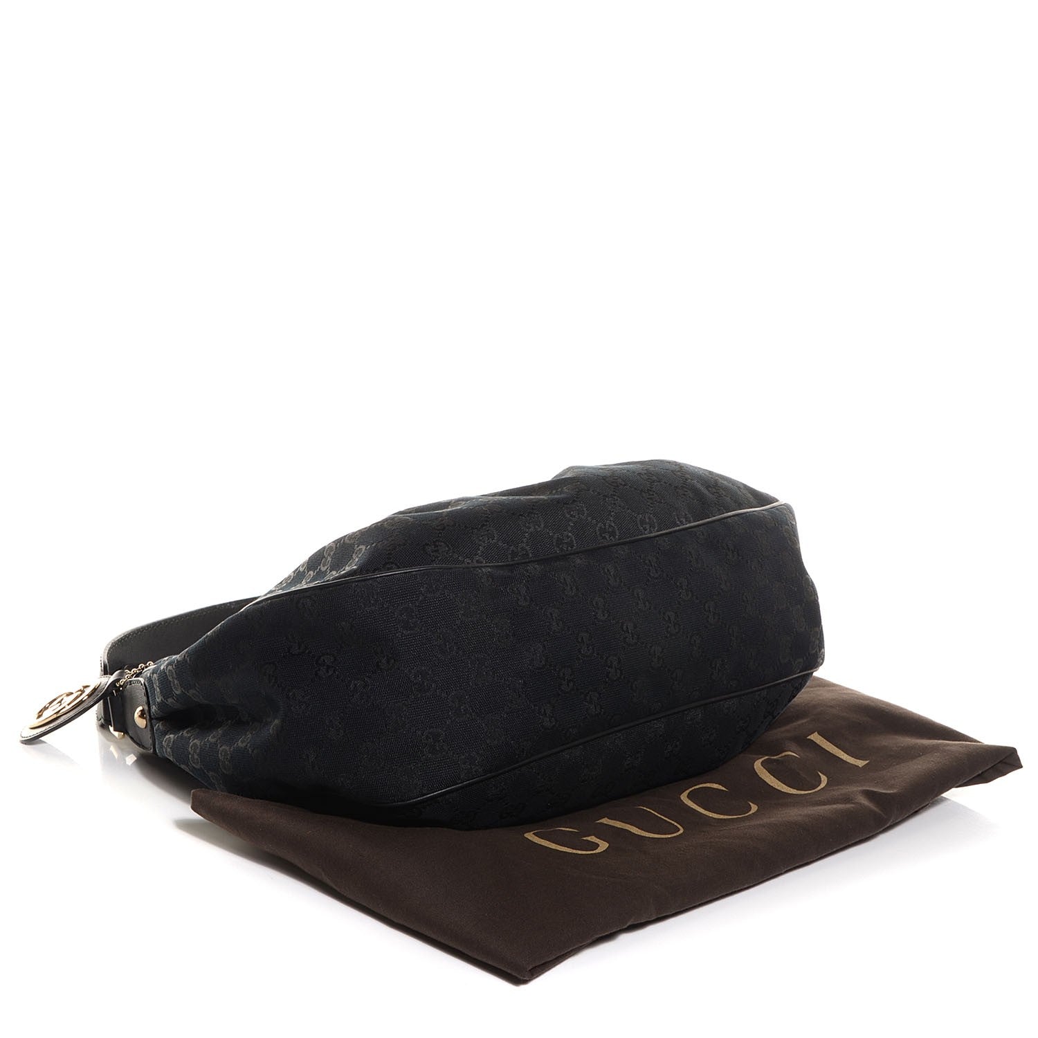 Gucci Monogram Medium Sukey Hobo Black 4 of 7