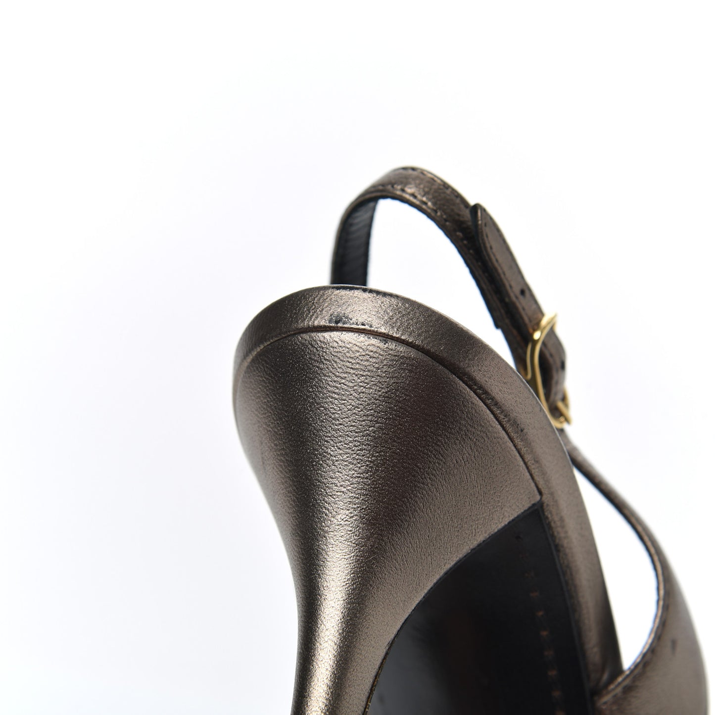 Metallic Nappa Night 70 Slingback Sandals 36.5 Canon De Fusil Argent