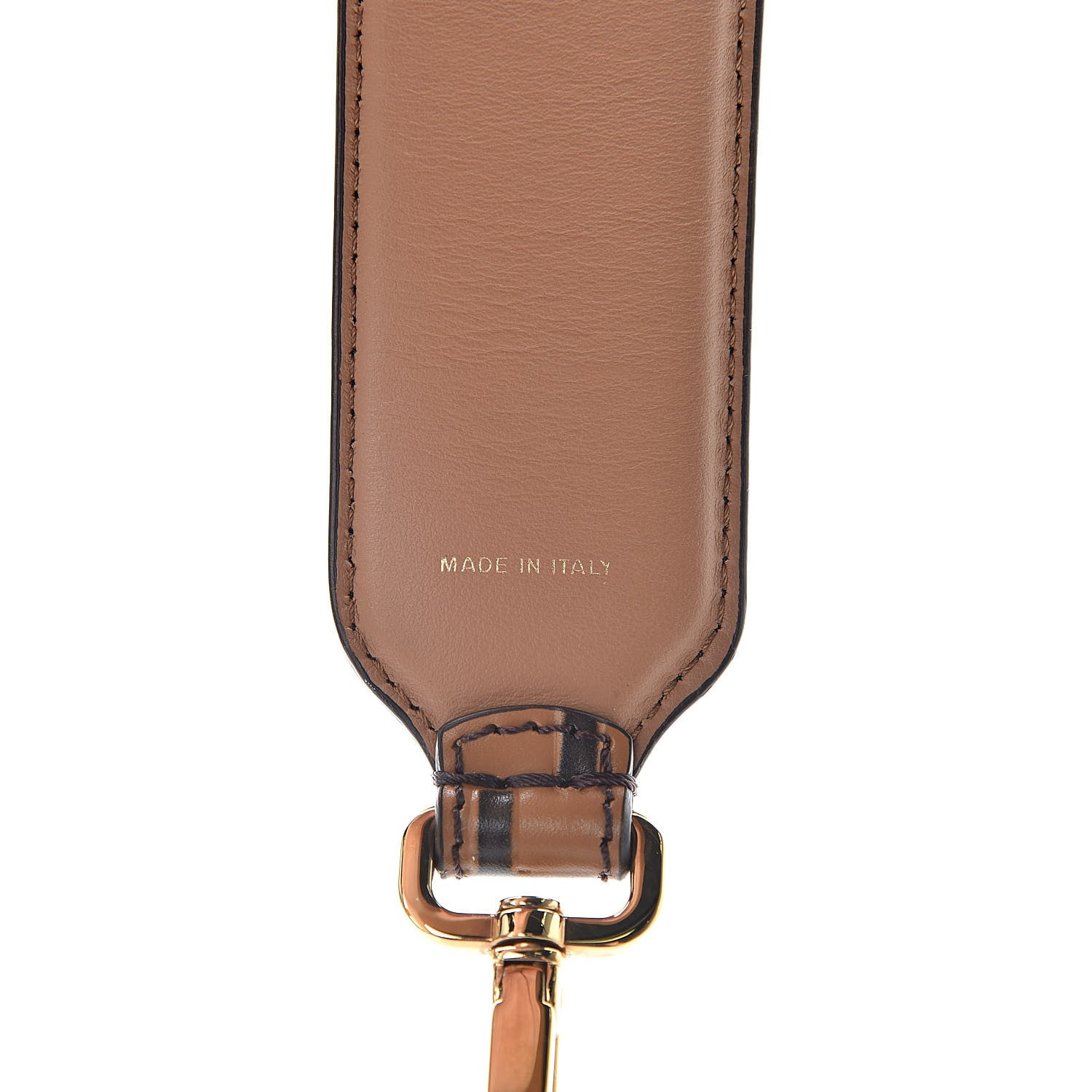 Fendi Calfskin FF 1974 Embossed Strap You Tobacco Black 4 of 5