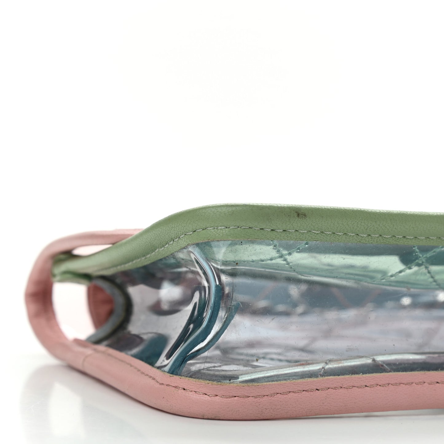 Lambskin PVC Quilted Mini Coco Splash Flap Blue Green