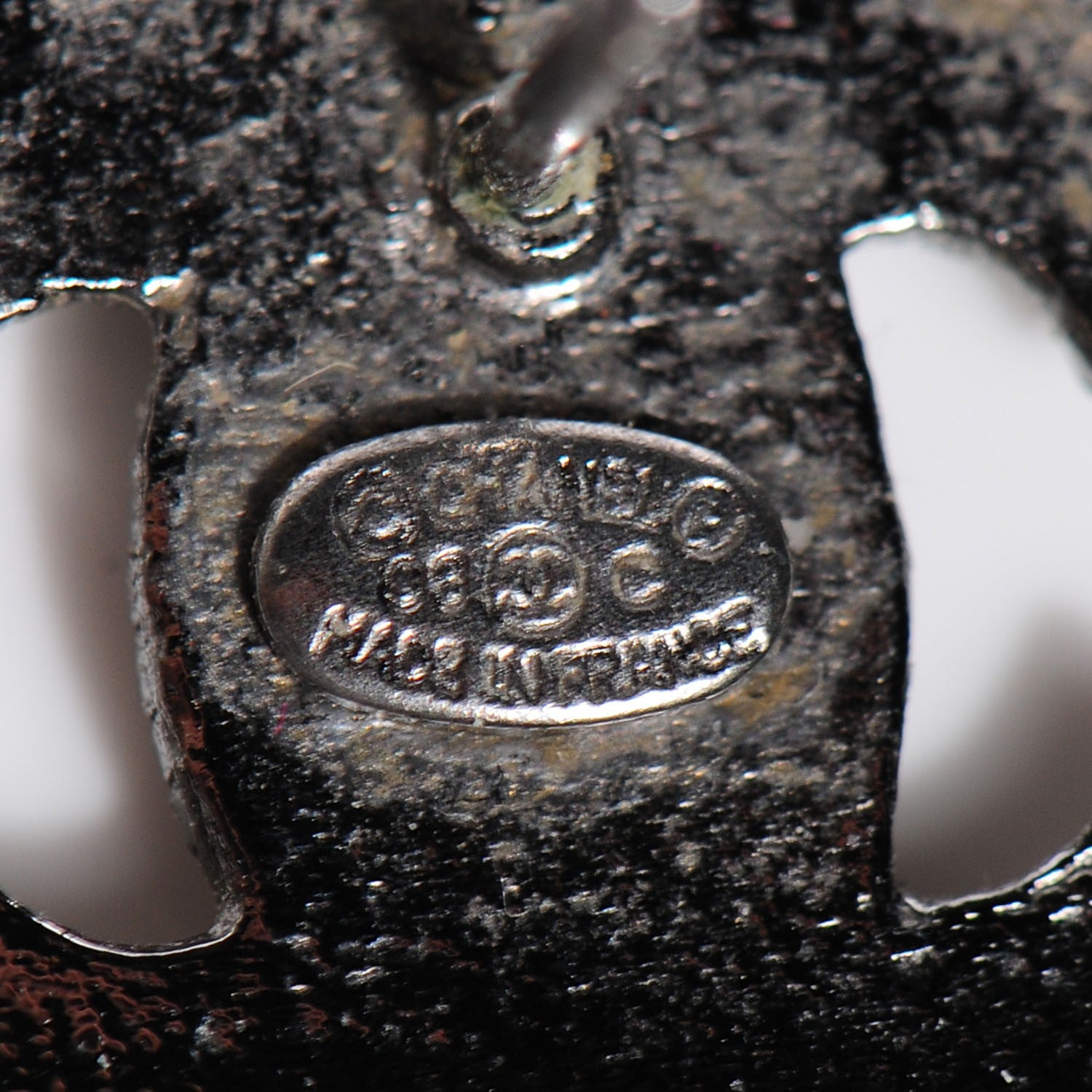 Chanel Crystal CC Earrings Ruthenium 3 of 5