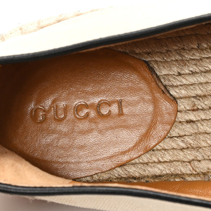 Gucci Nappa Canvas Espadrilles 35 Natural Black 8 of 11