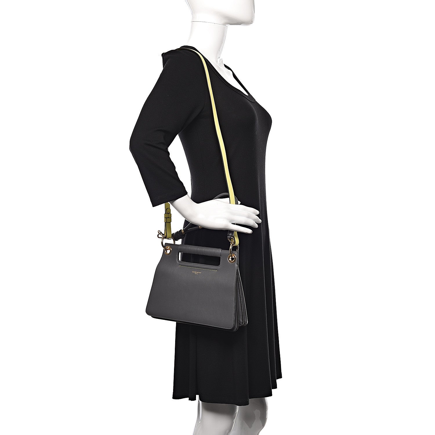 Givenchy Calfskin Small Whip Top Handle Crossbody Storm Grey 2 of 9