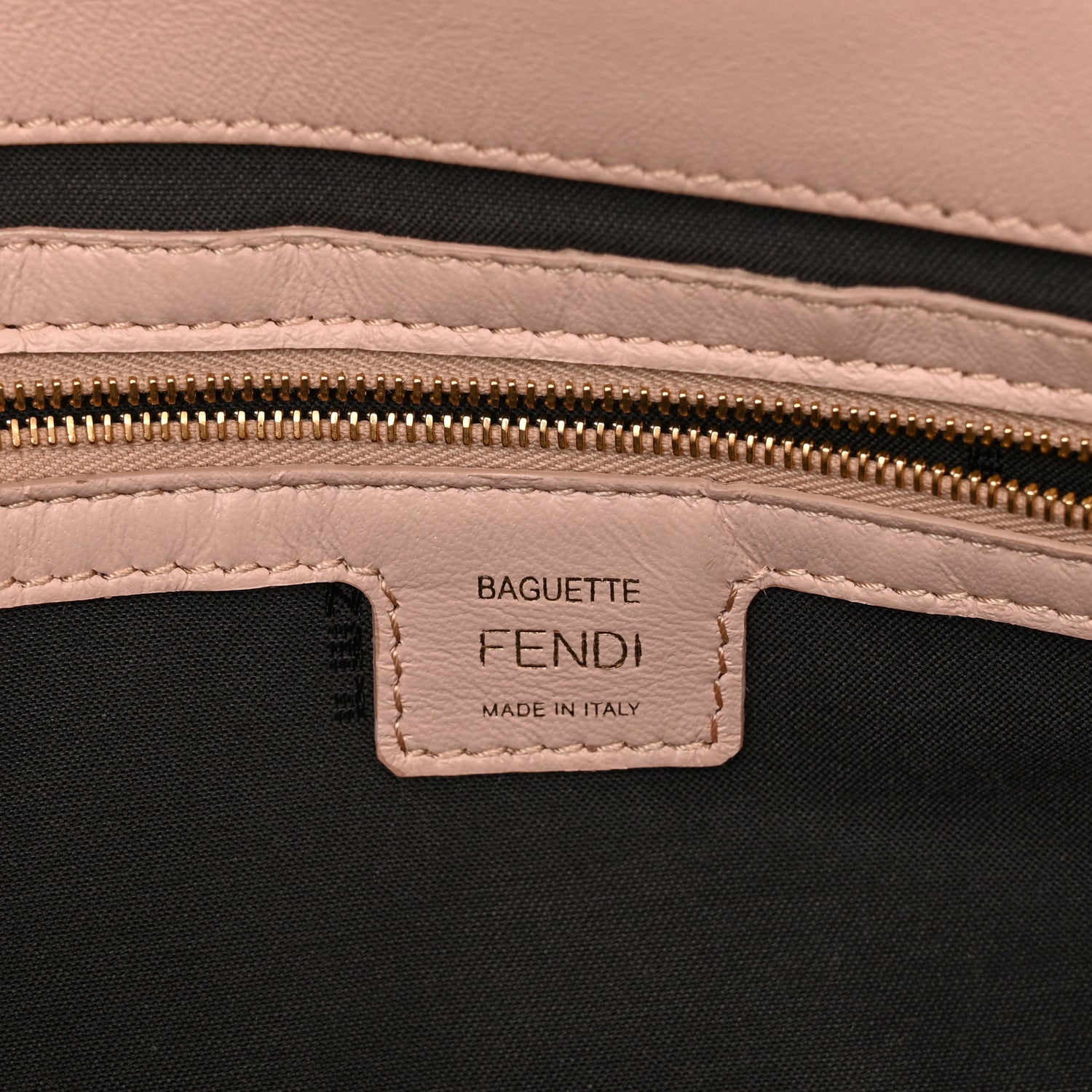 Fendi Nappa FF 1974 Embossed Baguette Rosa Quarzo 7 of 11