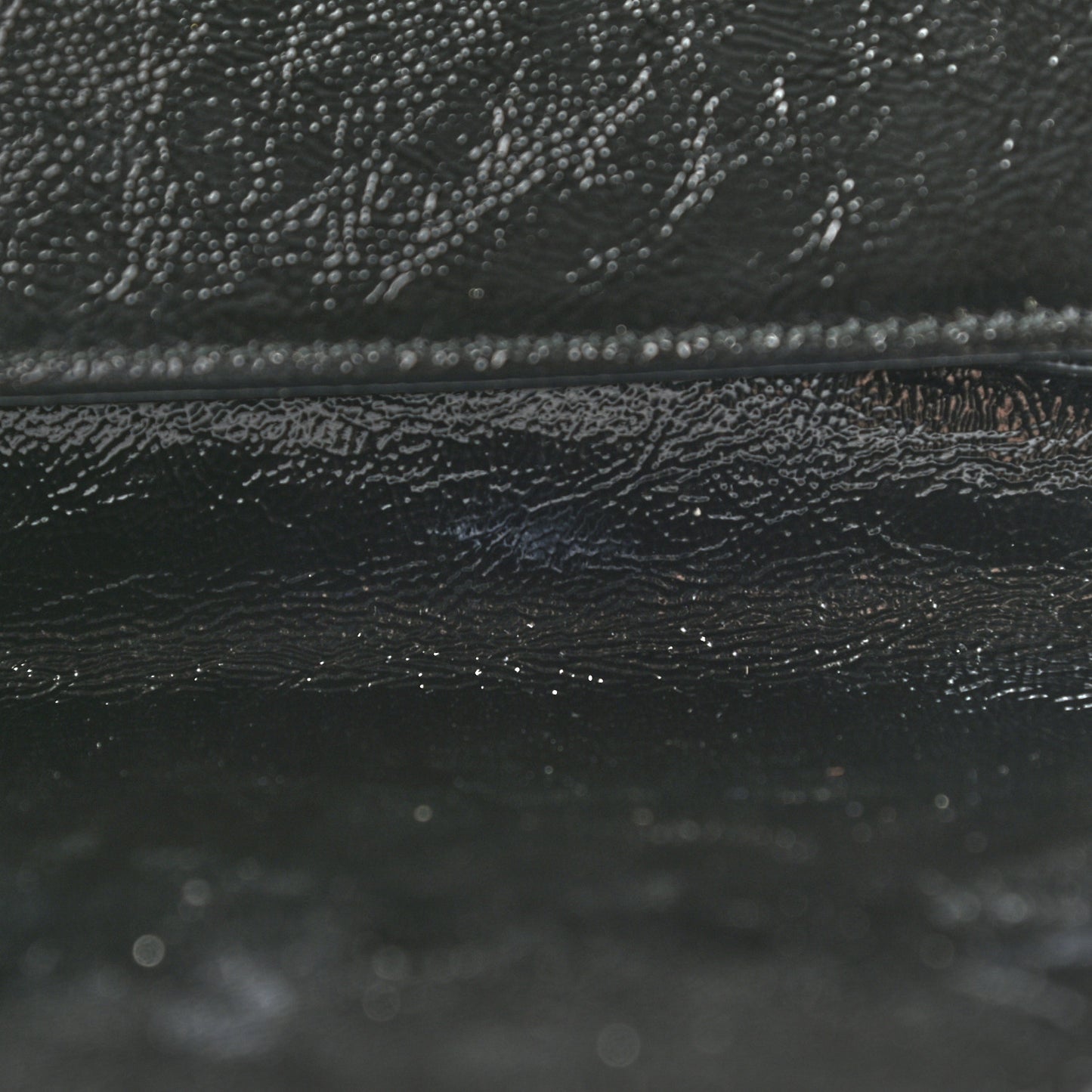 Textured Patent Monogram Large Belle De Jour Clutch Black