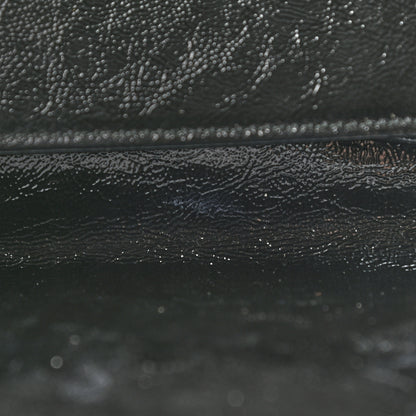 Saint Laurent Textured Patent Monogram Large Belle De Jour Clutch Black 7 of 7