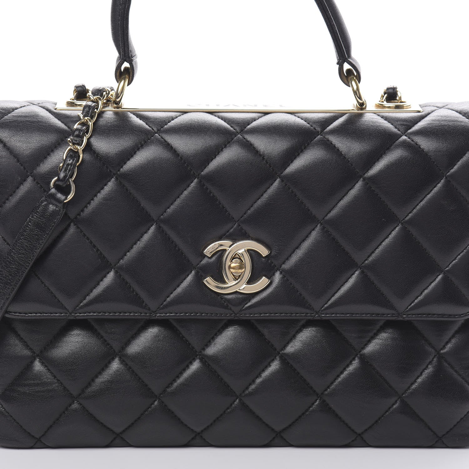 Chanel Lambskin Quilted Medium Trendy CC Flap Dual Handle Bag Black 8 of 15