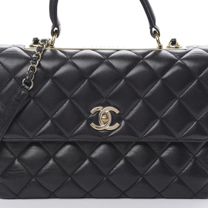 Chanel Lambskin Quilted Medium Trendy CC Flap Dual Handle Bag Black 8 of 15