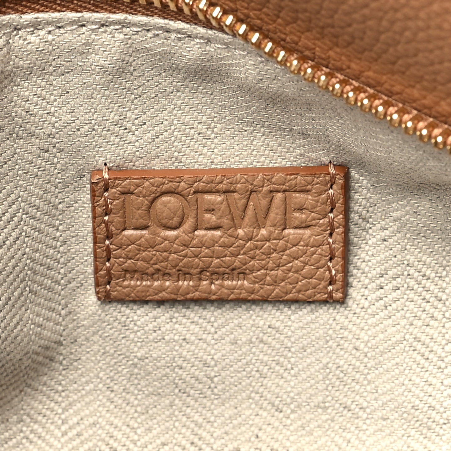 Grained Calfskin Small Puzzle Edge Bag Toffee