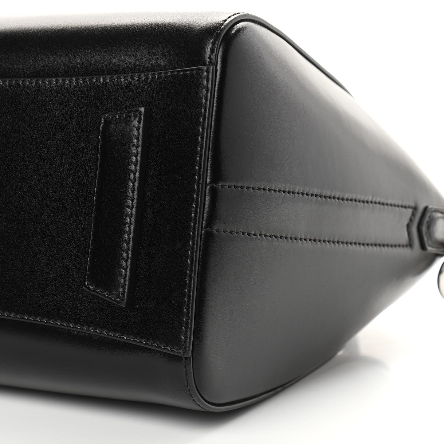 Shiny Lord Calfskin Small Antigona Black