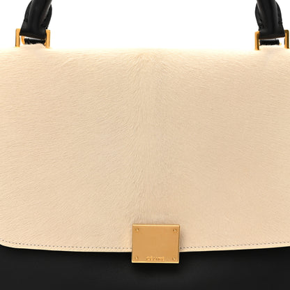 Celine Pony Hair Smooth Calfskin Small Tri-Color Trapeze Seashell Multicolor 7 of 9