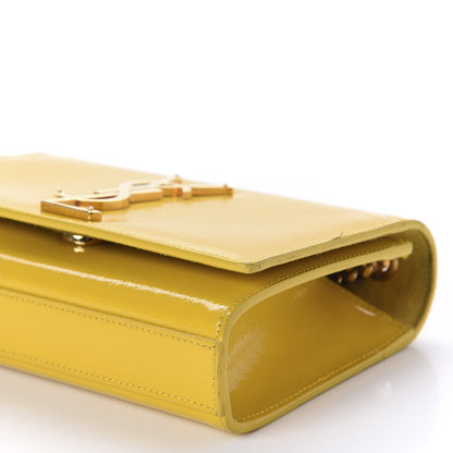 Saint Laurent Patent Small Classic Monogram Kate Satchel Yellow 7 of 17