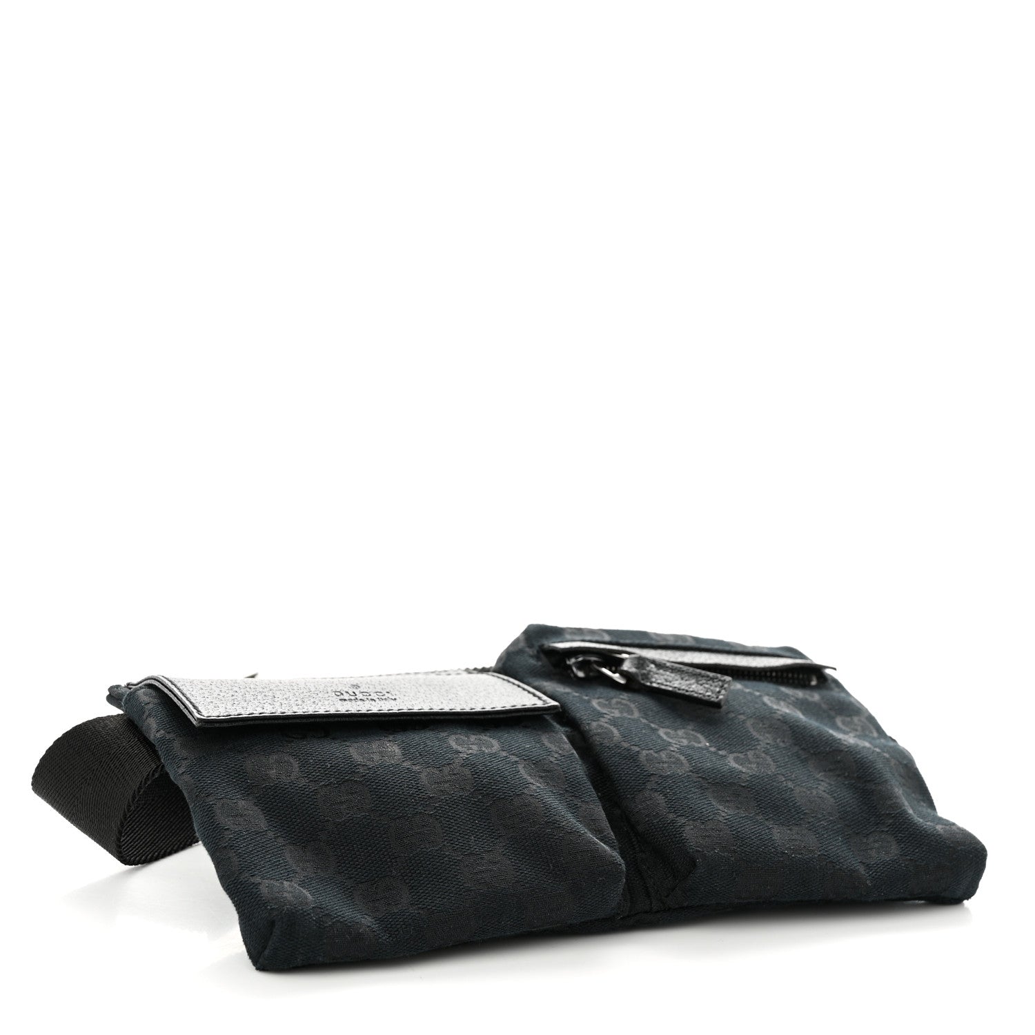 Gucci GG Monogram Double Pocket Belt Bag Black 4 of 8