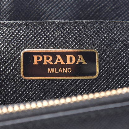 Prada Saffiano Lux Micro Galleria Double Zip Tote Black 6 of 19