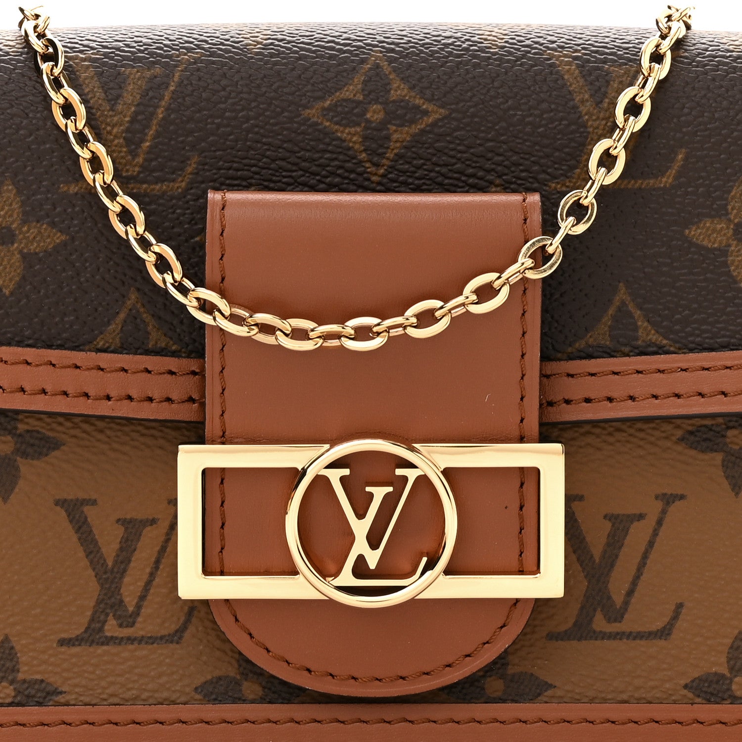 Louis Vuitton Reverse Monogram Dauphine Chain Wallet 7 of 10