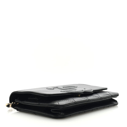 Chanel Goatskin Quilted Timeless CC Wallet On Chain WOC Black 4 of 9