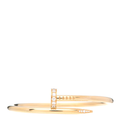 Cartier 18K Yellow Gold Diamond Juste Un Clou Bracelet 16 1 of 5