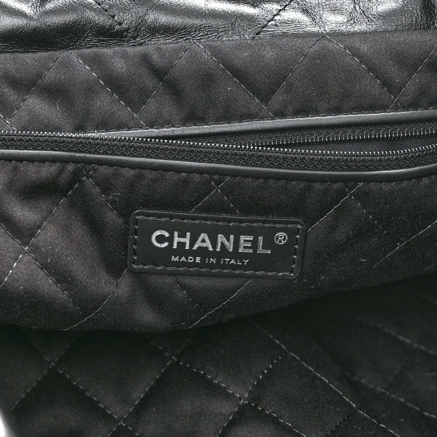 Chanel Shiny Calfskin Quilted Chanel 22 Black 7 of 12