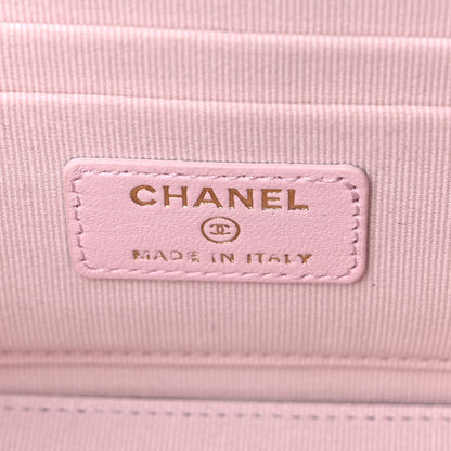 Chanel Lambskin Quilted Small Top Handle Vanity Case With Chain Light Pink 8 of 10