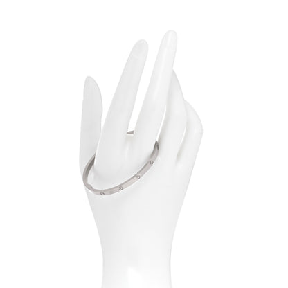 Cartier 18K White Gold Small LOVE Bracelet 16 2 of 7