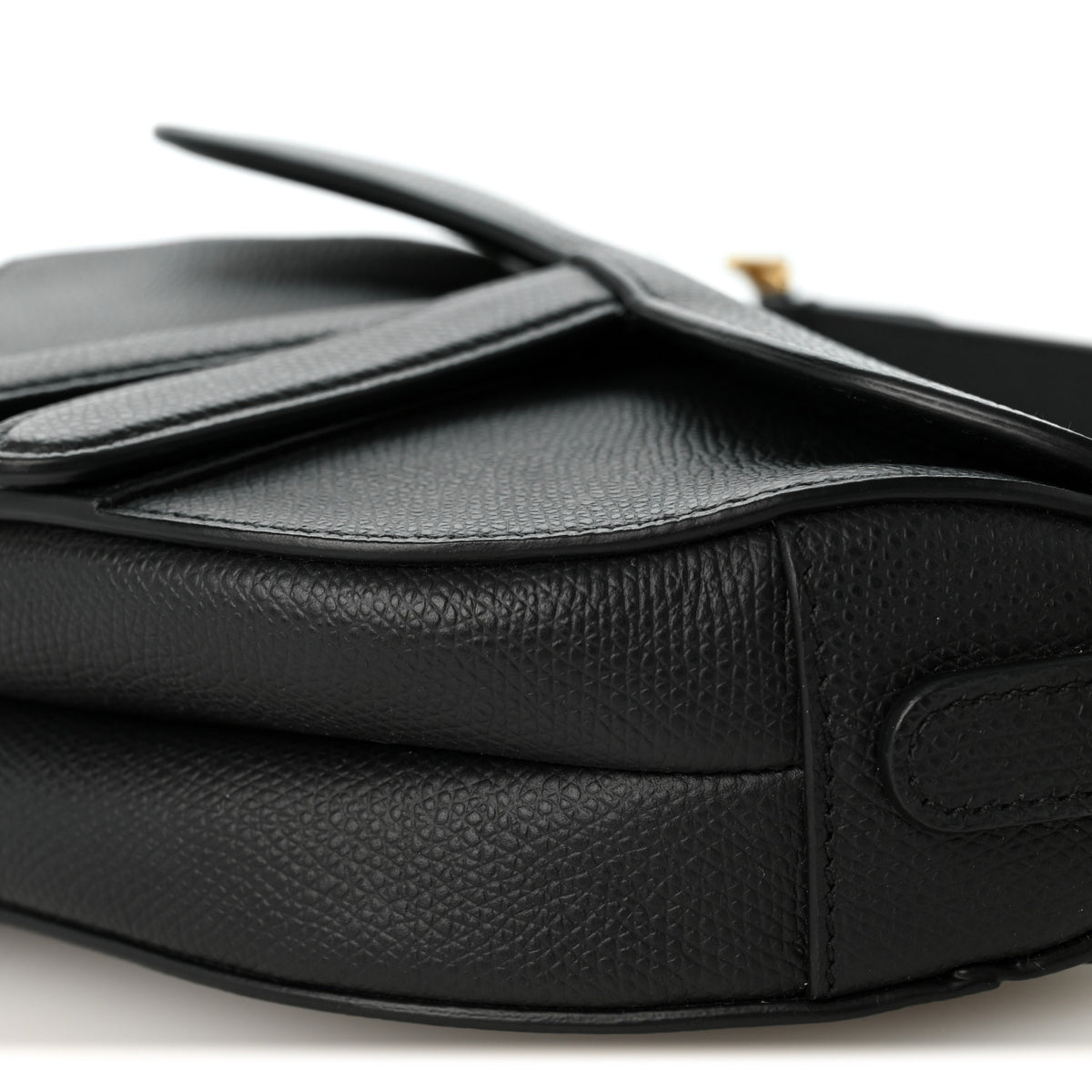 Christian Dior Grained Calfskin Mini Saddle Bag Black 10 of 10