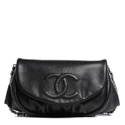Chanel Caviar Half Moon Wallet On Chain WOC Black 1 of 9