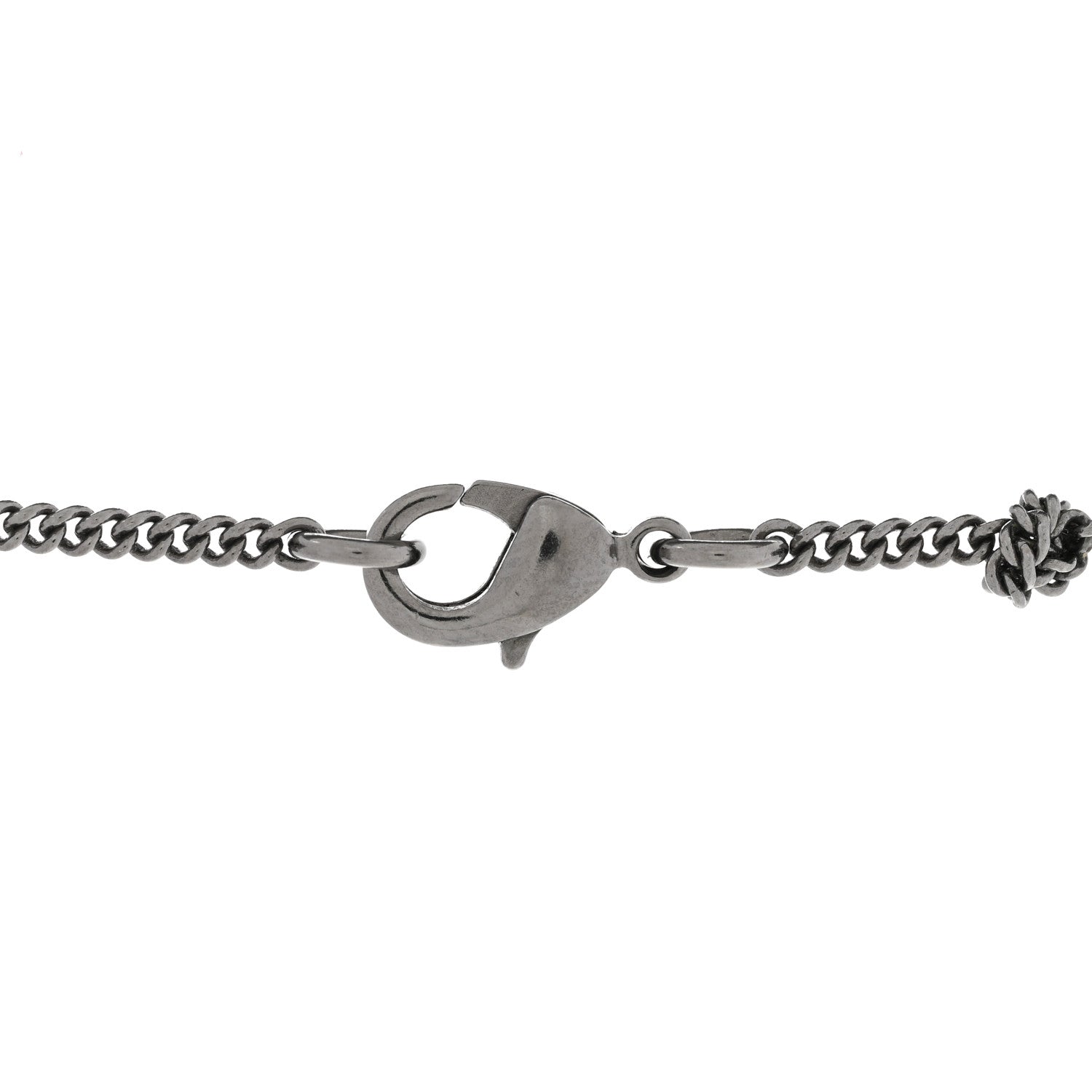 Chanel Baguette Crystal Large CC Necklace Silver Black 5 of 6