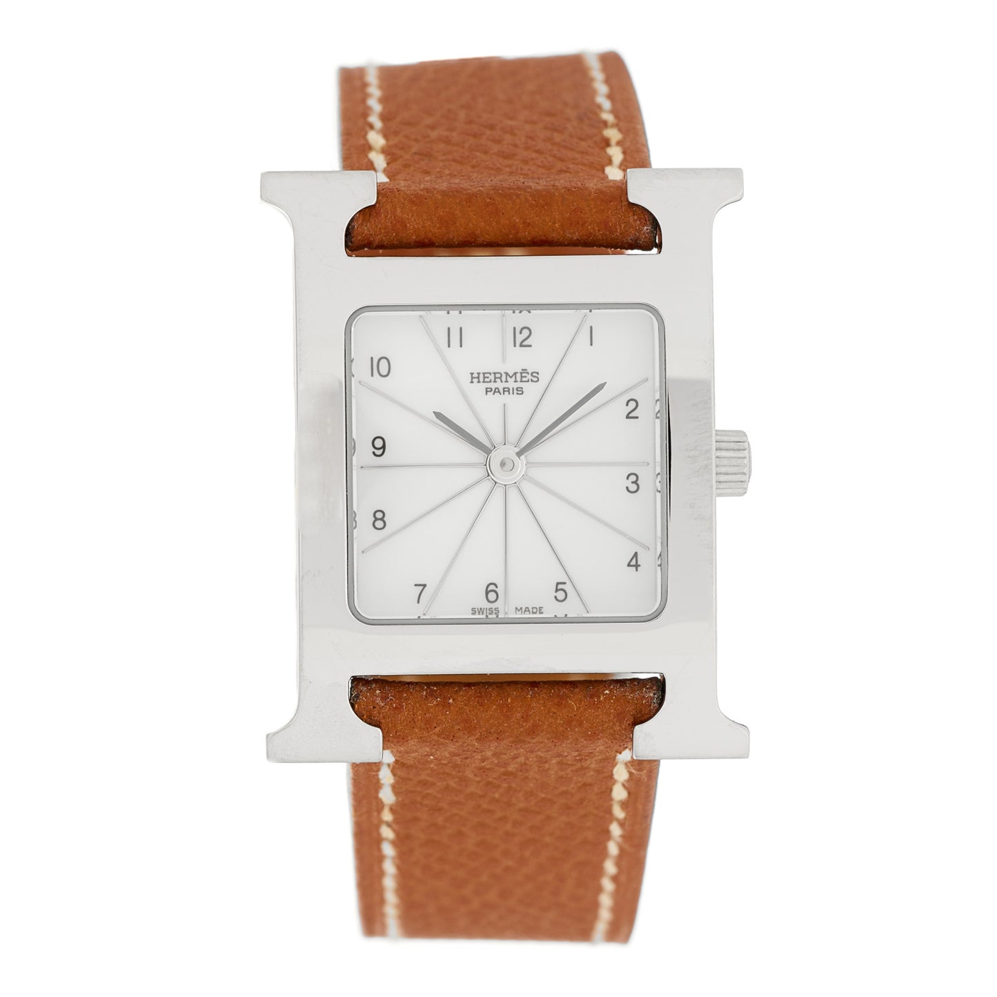 Stainless Steel Epsom 21mm Heure H Hour Quartz Watch Gold