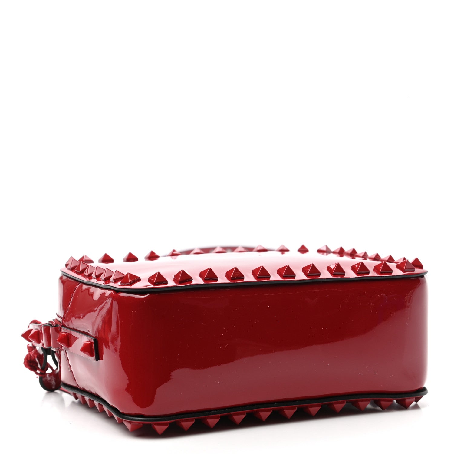Valentino Garavani Patent Monochrome Rockstud Camera Crossbody Bag Rosso Valentino 3 of 8