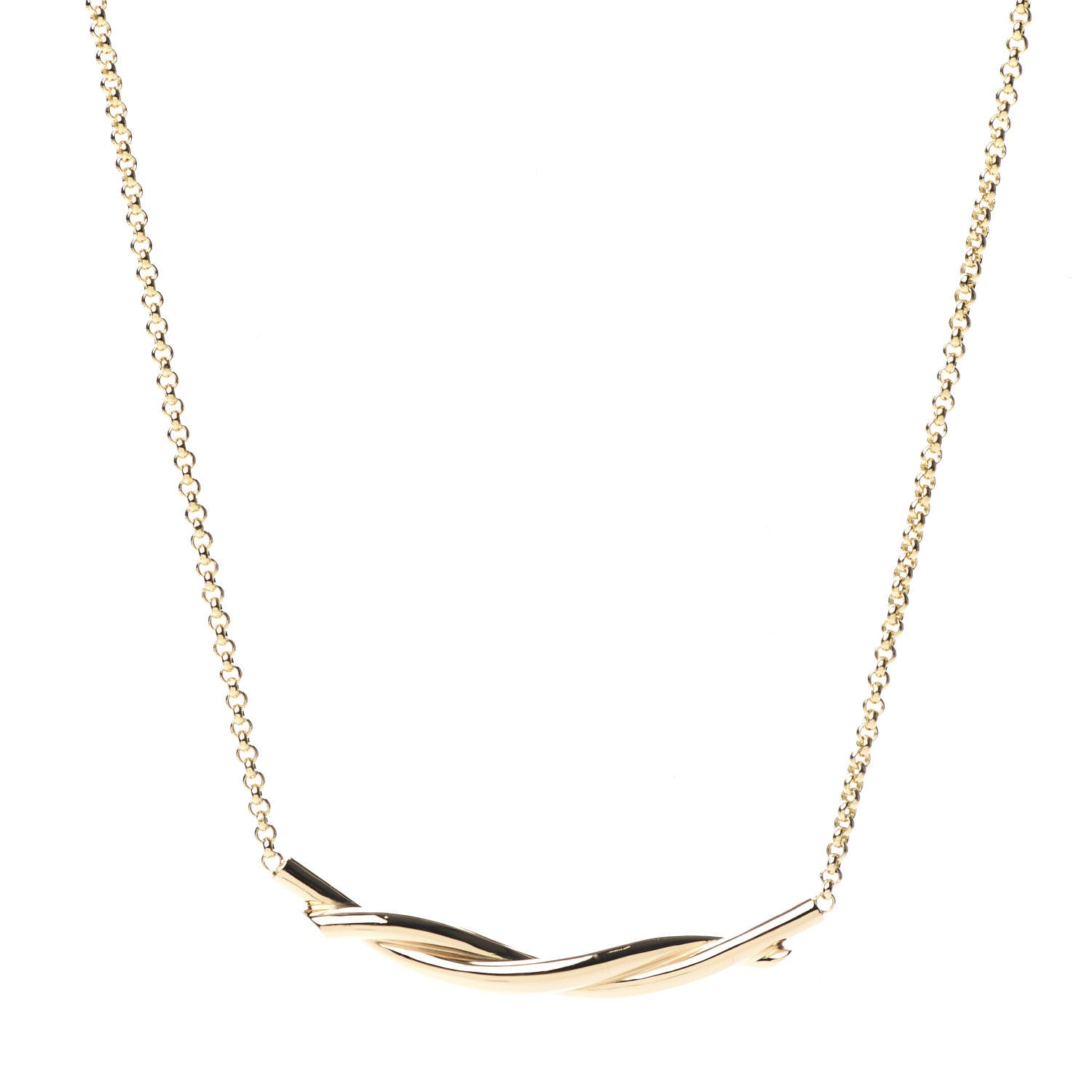 Cartier 18K Yellow Gold Entrelaces Pendant Necklace 4 of 7