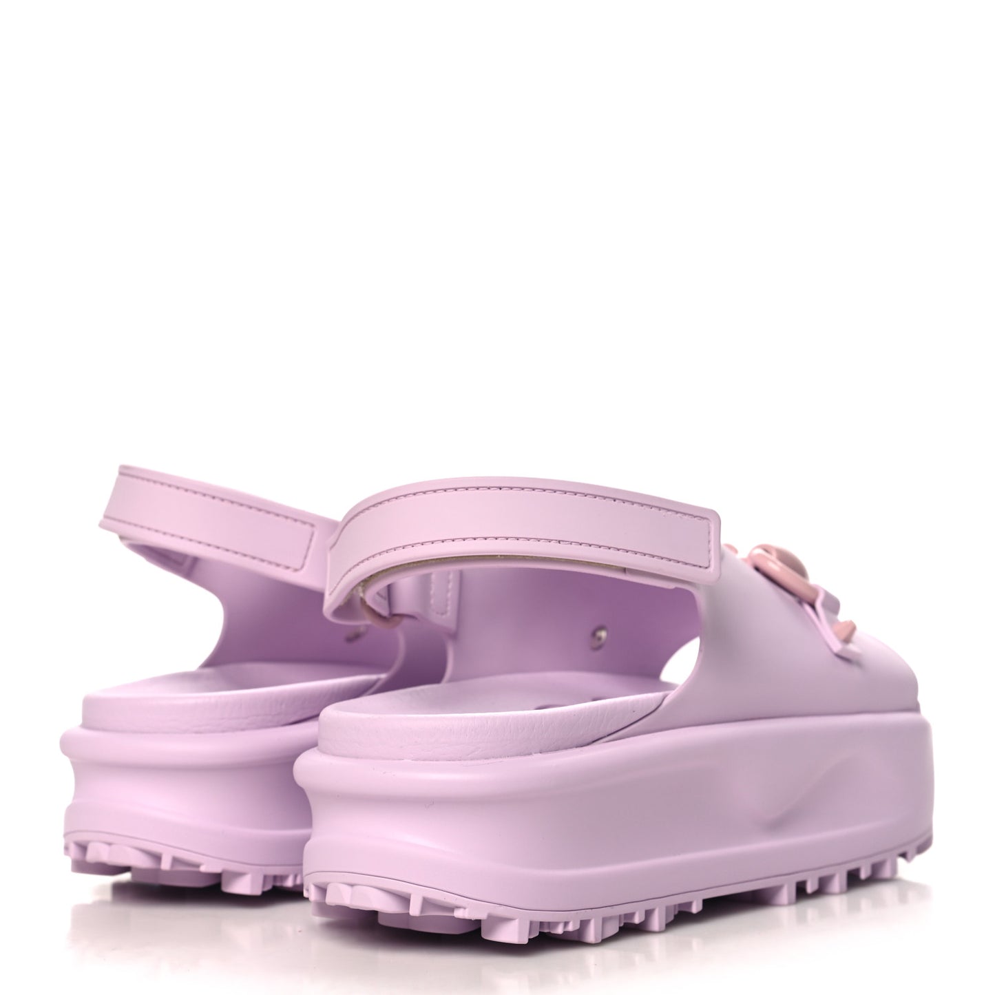 Soft Rubber Horsebit Touch Womens Strapped Sandals 36 Talc Pink