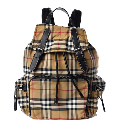 Burberry Nylon Vintage Check Medium Rucksack Backpack Antique Yellow 1 of 9