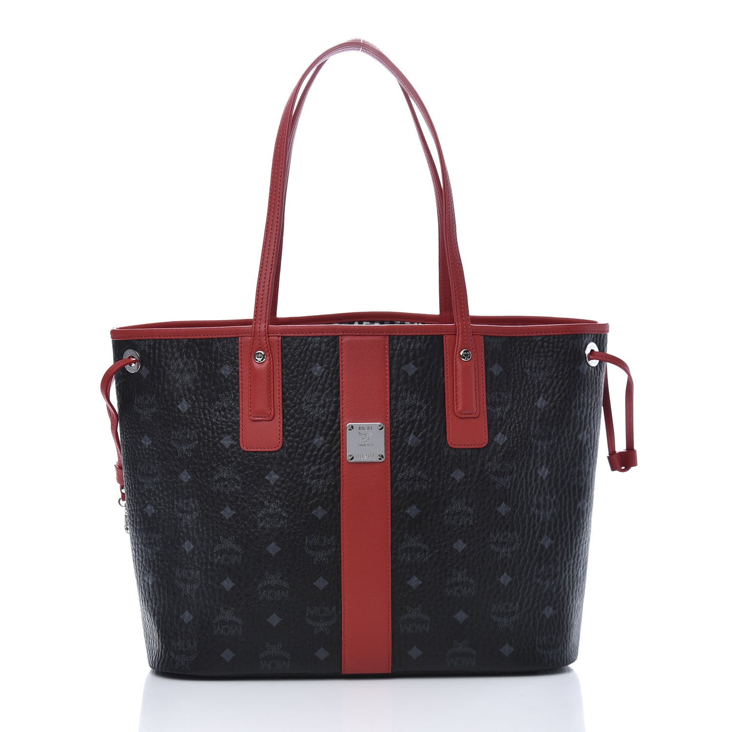Visetos Medium Liz Reversible Shopper Tote Black Red