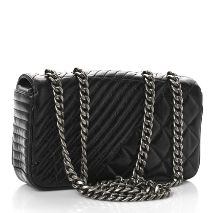 Chanel Glazed Calfskin Quilted Small Coco Boy Flap Black 3 of 9