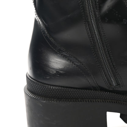 Gucci Magnum Calfskin Cirano Lux Web Lace Up Tall Combat Boots 39 Black Verde Hibiscus Red 11 of 15