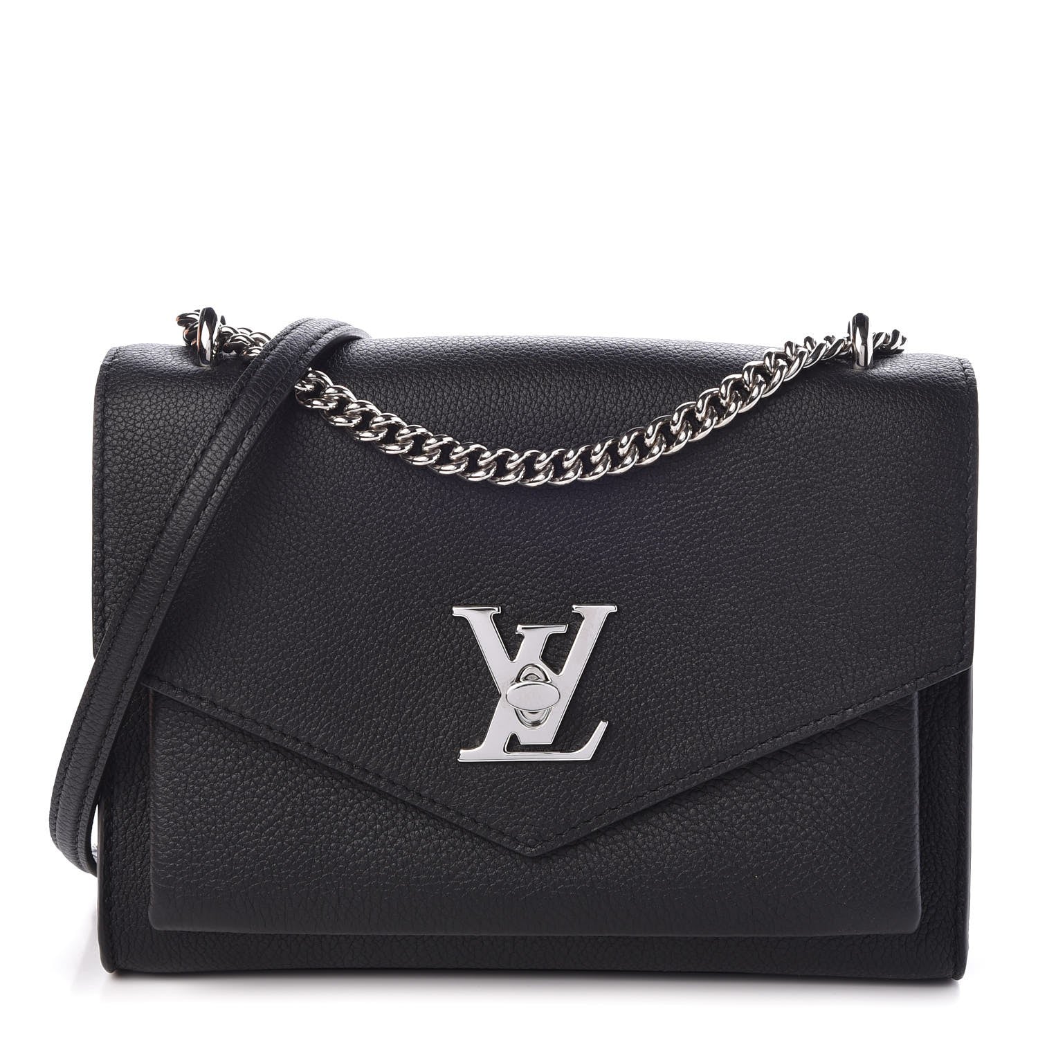 Louis Vuitton Soft Calfskin My Lockme Chain Bag BB Black 1 of 9