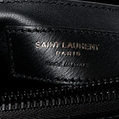 Saint Laurent Calfskin Y Quilted Monogram Monochrome Small Loulou Chain Satchel Black 7 of 12