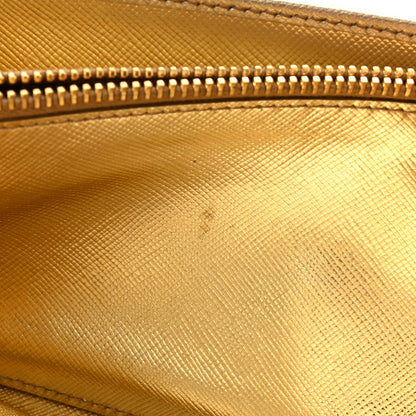 Prada Metallic Saffiano Wallet On Chain Platino 12 of 21