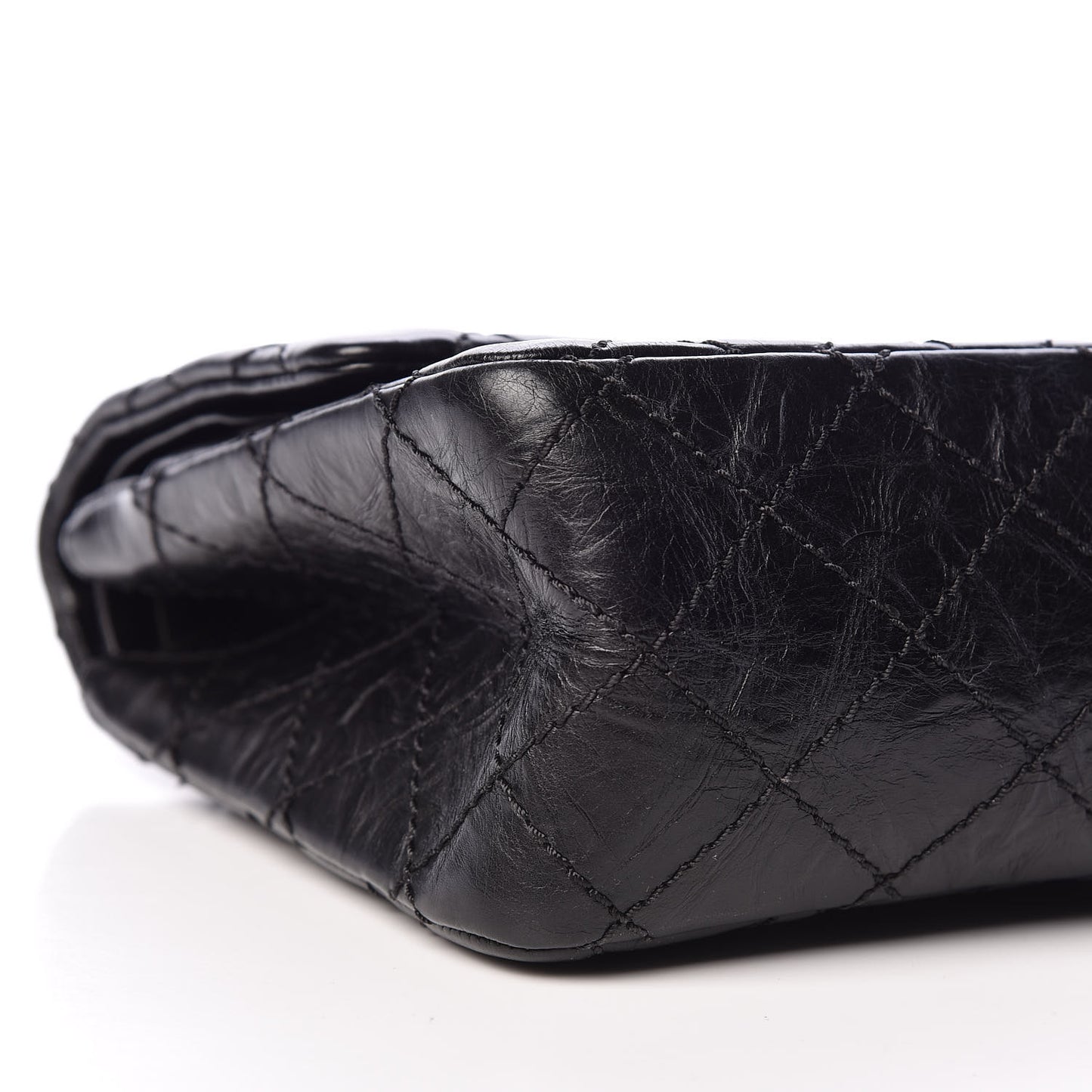 Aged Calfskin Quilted 2.55 Reissue 226 Flap So Black