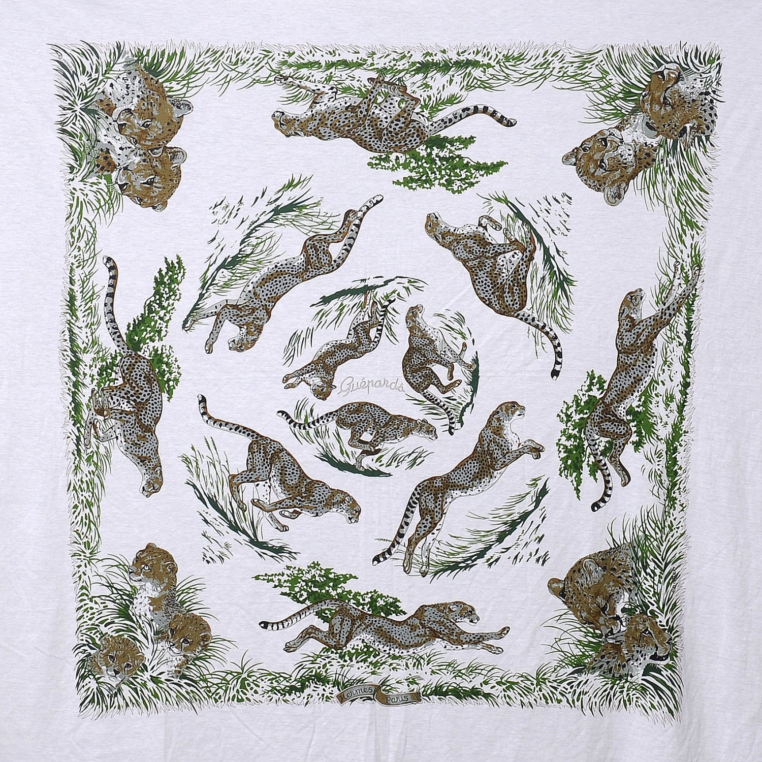 Hermes Cotton Guepards T-Shirt Scarf Blanc 2 of 7
