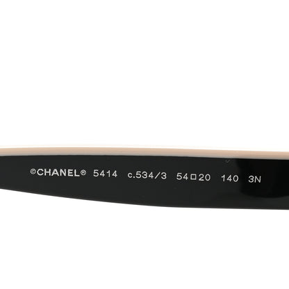 Chanel Acetate CC Butterfly Sunglasses 5414 Black Beige 5 of 9