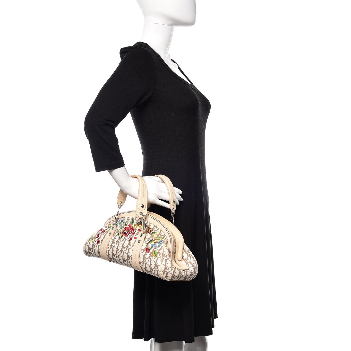 Monogram Vintage Flowers Bowler Beige