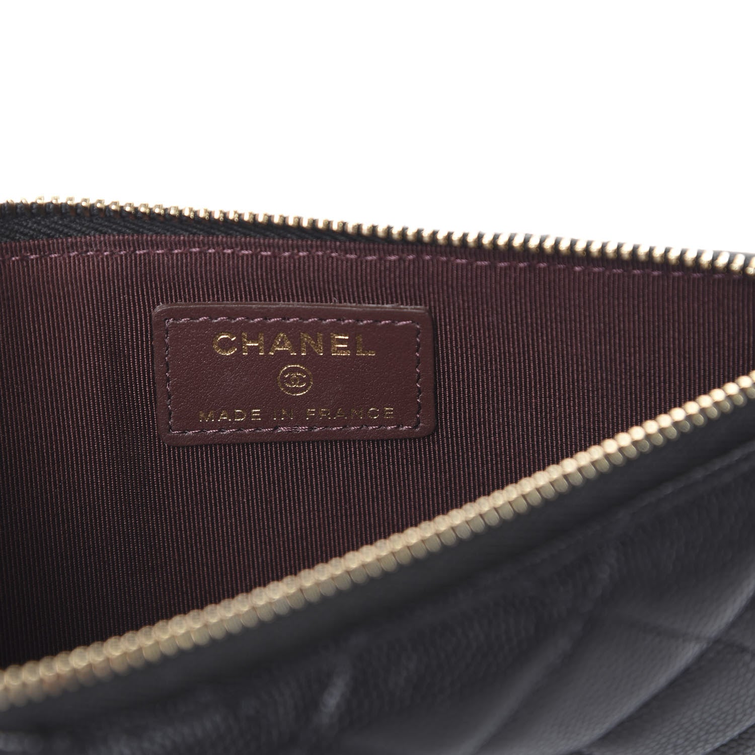 Chanel Caviar Quilted Classic Flat Wallet Pouch Black 5 of 9
