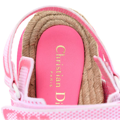 Christian Dior Technical Knit Jute Dioract 10mm Sandals 37 White Fuchsia 10 of 12