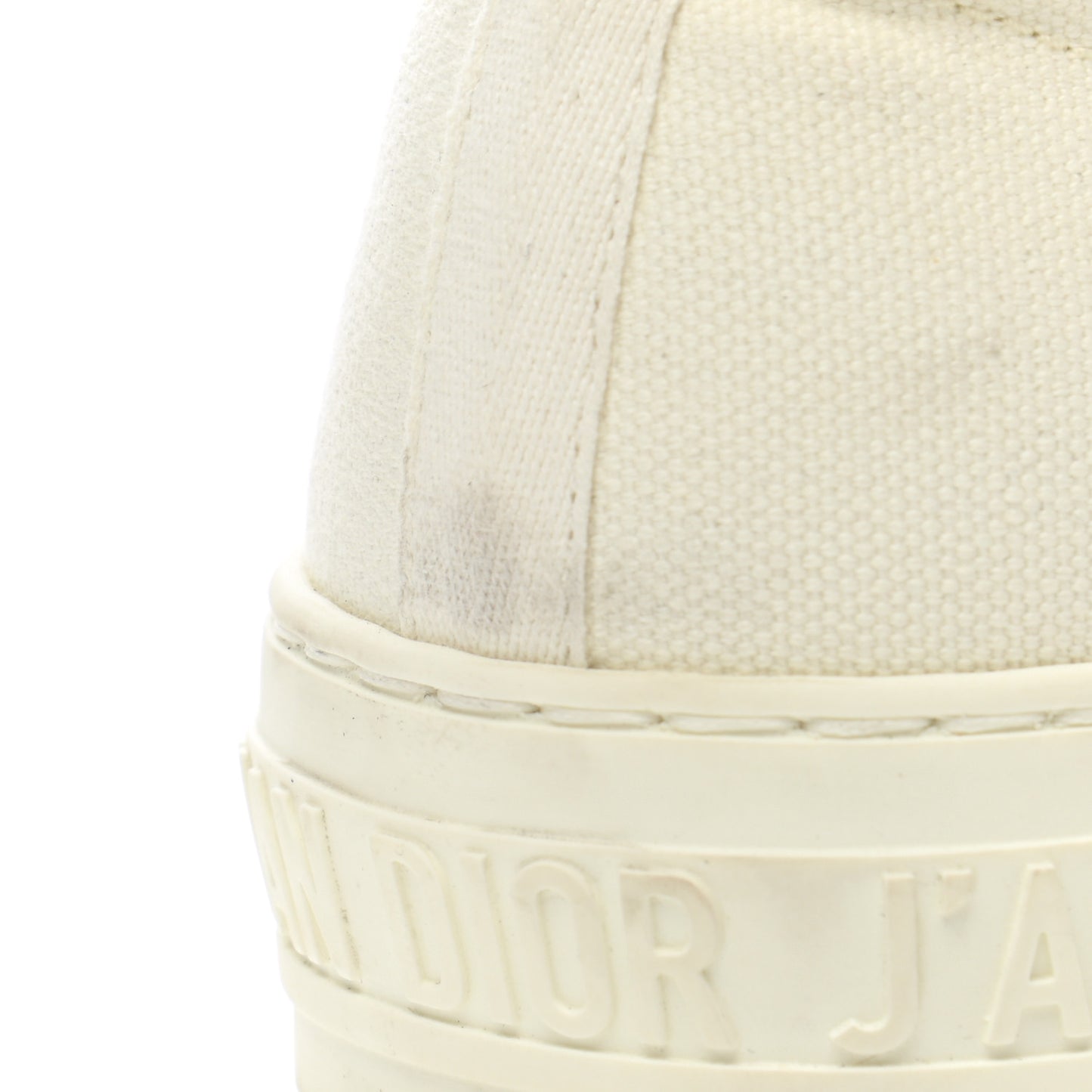 Canvas Walk 'N' Dior Low Top Sneakers 39.5 Milk