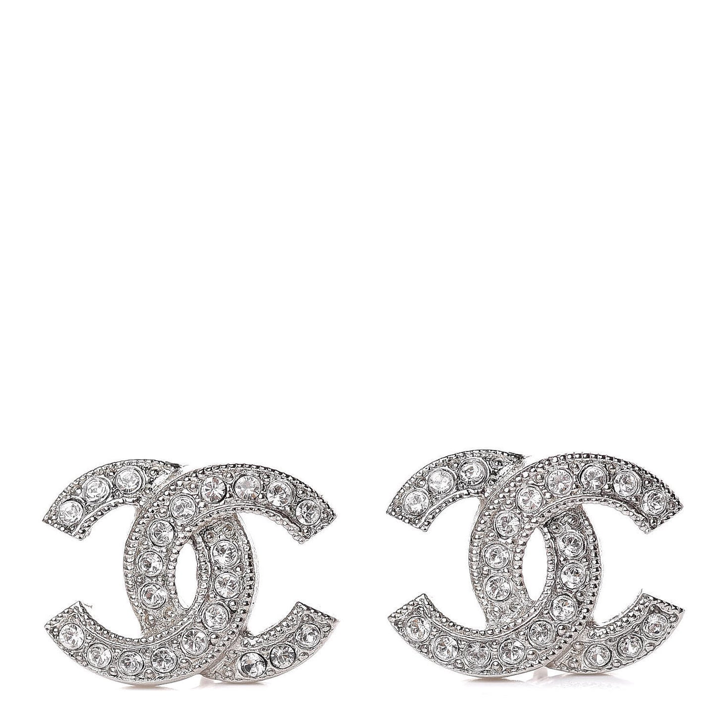 Crystal Mini Timeless CC Earrings Silver