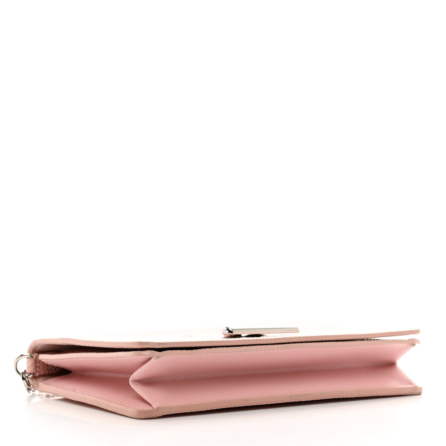 Epi Twist Belt Chain Wallet Rose Ballerine