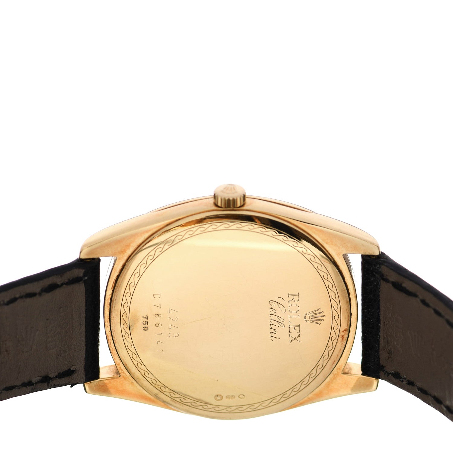 Rolex 18K Yellow Gold Calfskin 38mm Cellini Manual Winding Watch Champagne 4243 4 of 5